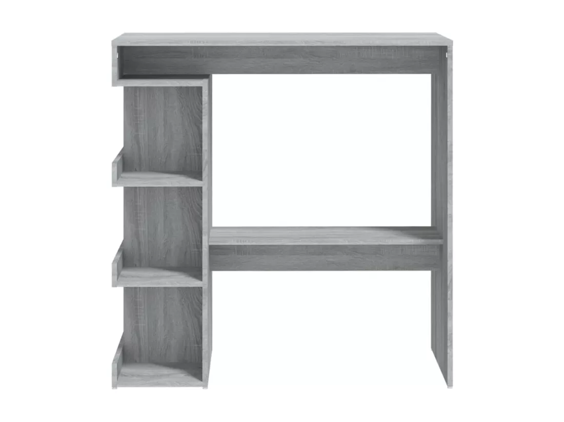 Table de bar et étagère de rangement Sonoma gris 100x50x101,5cm