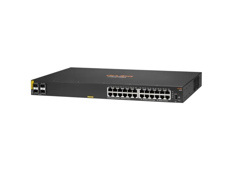 HPE Aruba 6000 24G Class4 PoE 4SFP 370W Switch - Switch - Administreret - 24 x 10/100/1000 (PoE )   4 x Gigabit SFP - side til side-luftstrøm - monterbar på stativ - PoE (370 W)