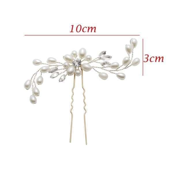 Elegant bryllup hårnål med perler / blomst