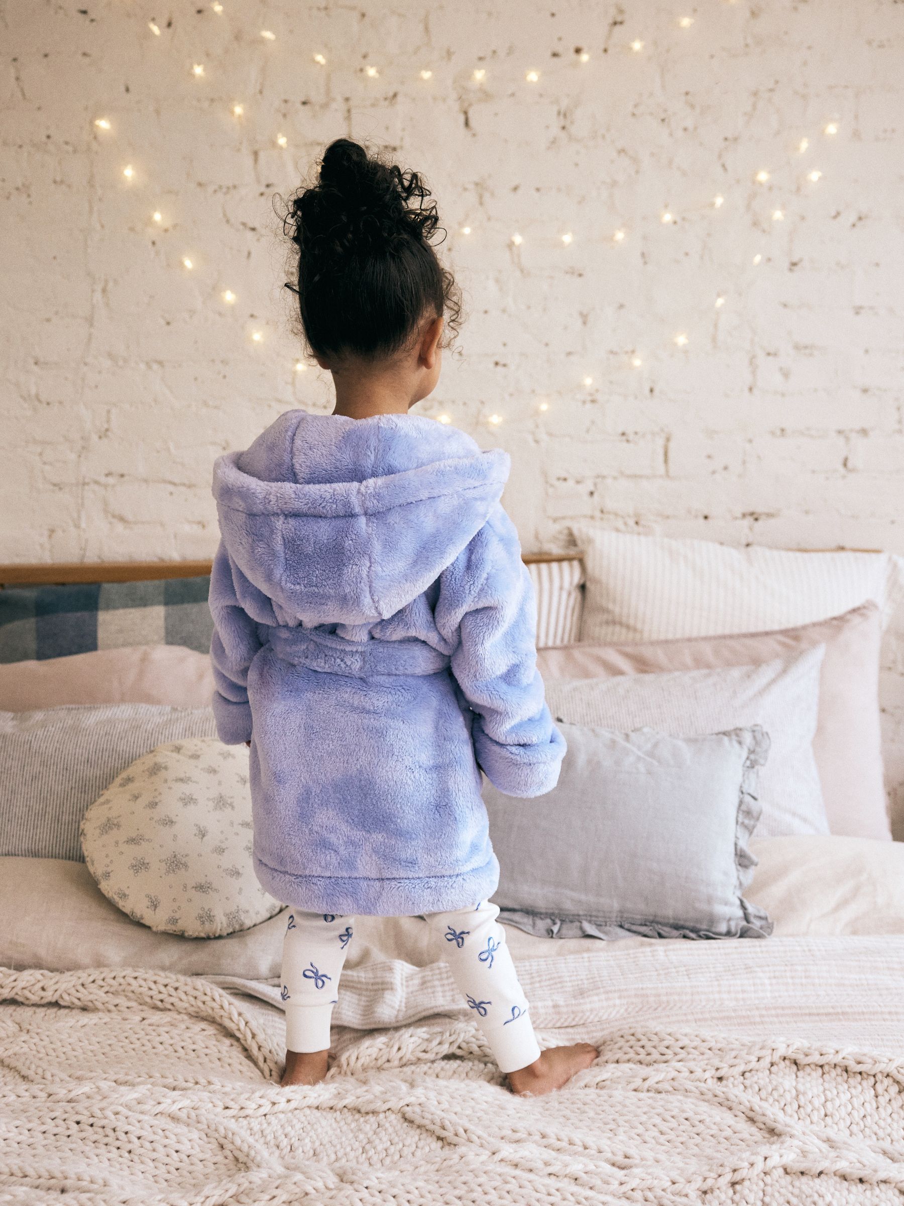 Blauw - Zacht aanvoelende fleece kamerjas (9 mnd-16 jr)