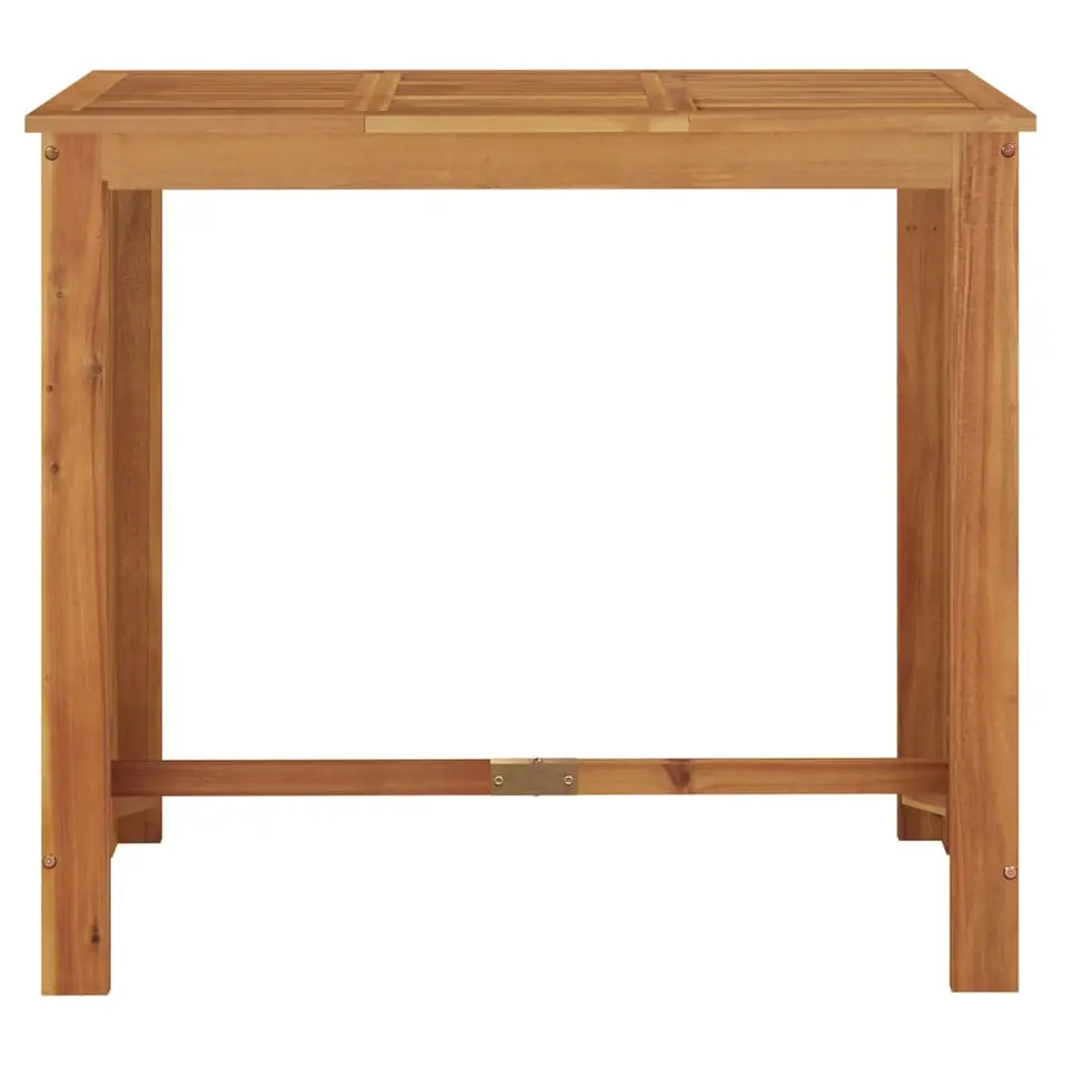 vidaXL - Tuinbartafel - Bruin - Massief acaciahout - 120 x 60 x 105 cm