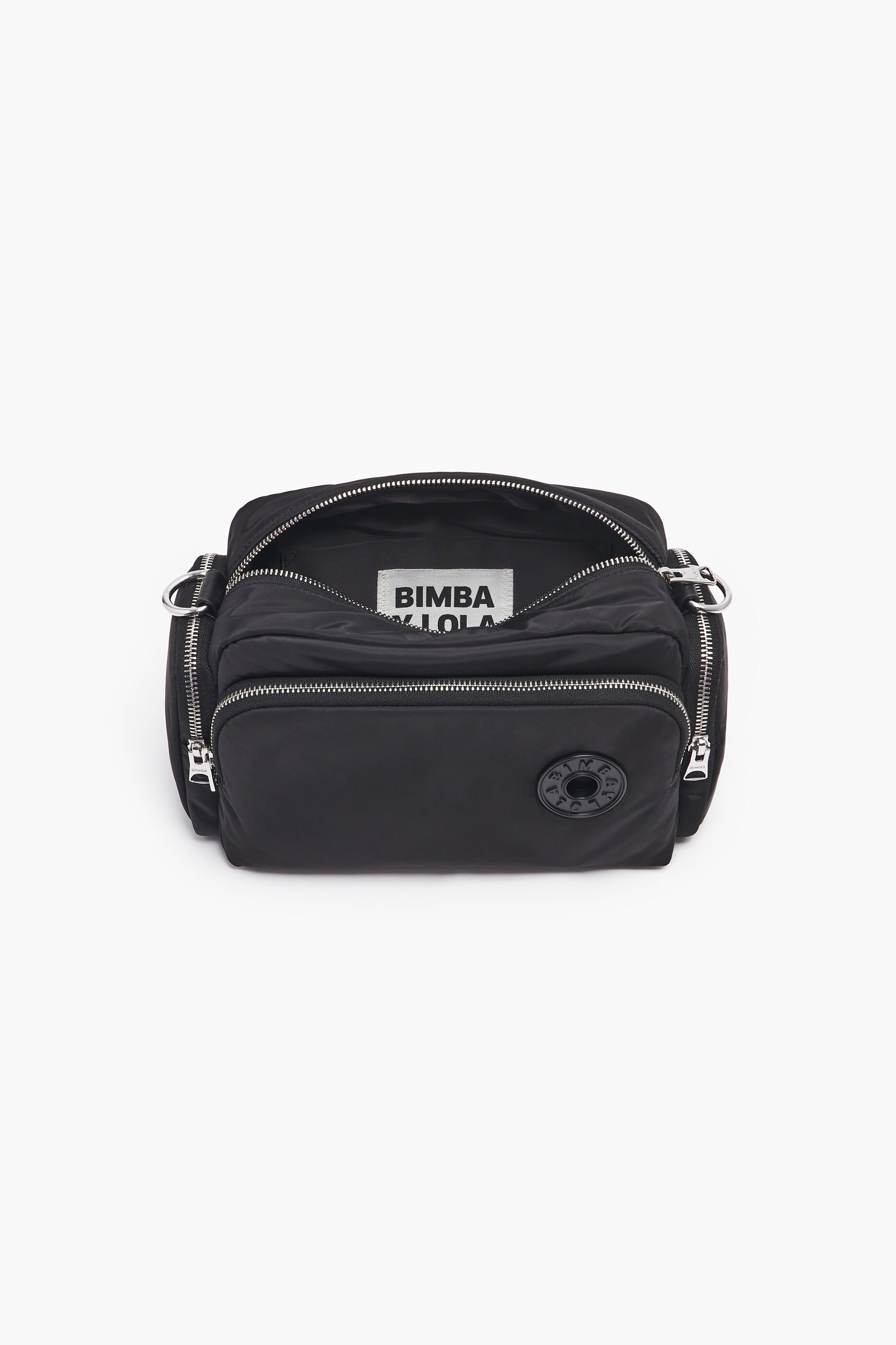 Bolsa de ombro M em nylon preto