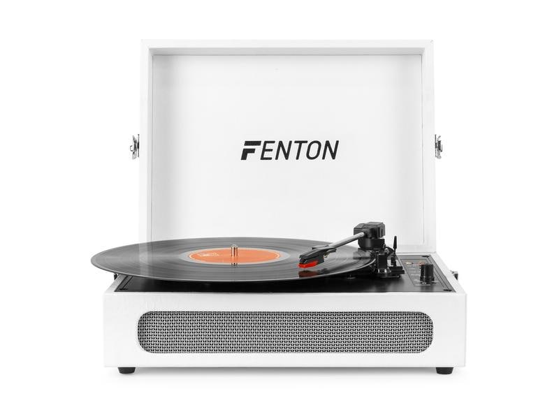 Fenton Plattenspieler mit Bluetooth RP118F Beige Hochwertiger Plattenspieler im Kofferdesign