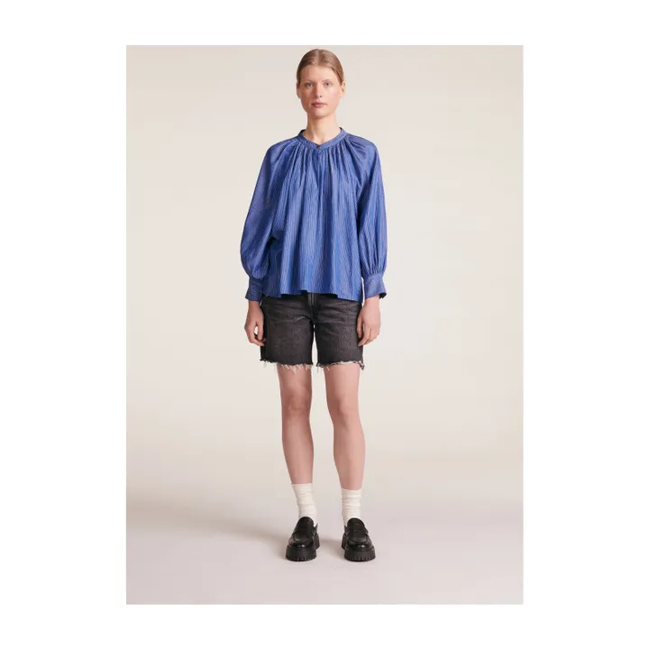 BELLEPIECE Blouse Jeff Rayures | Bleu