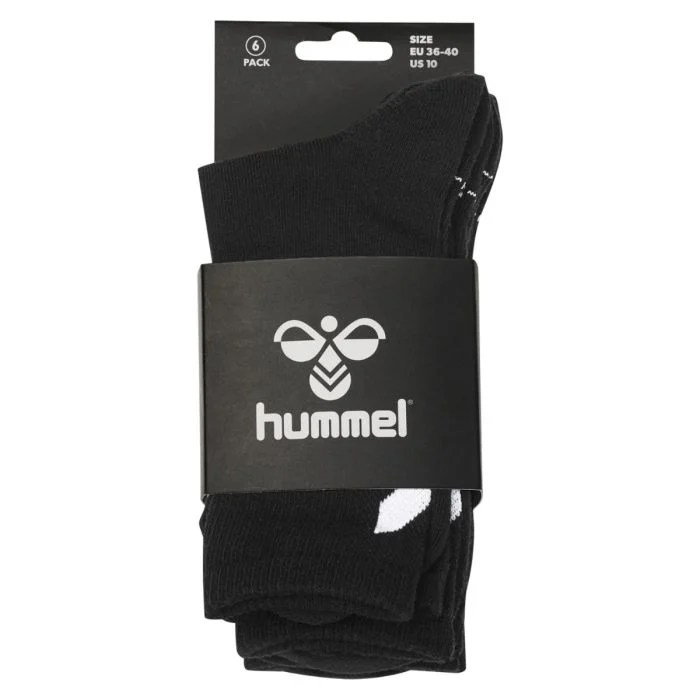 Hummel Unisex Strømper Chevon Mid-Cut Socks 6-Pack Sort