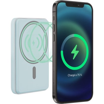 T'nB BUMAG5BL banque d'alimentation électrique 5000 mAh Recharge sans fil Bleu