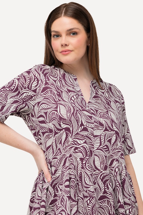 Longshirt, Tunika-Ausschnitt, Halbarm, Biobaumwolle