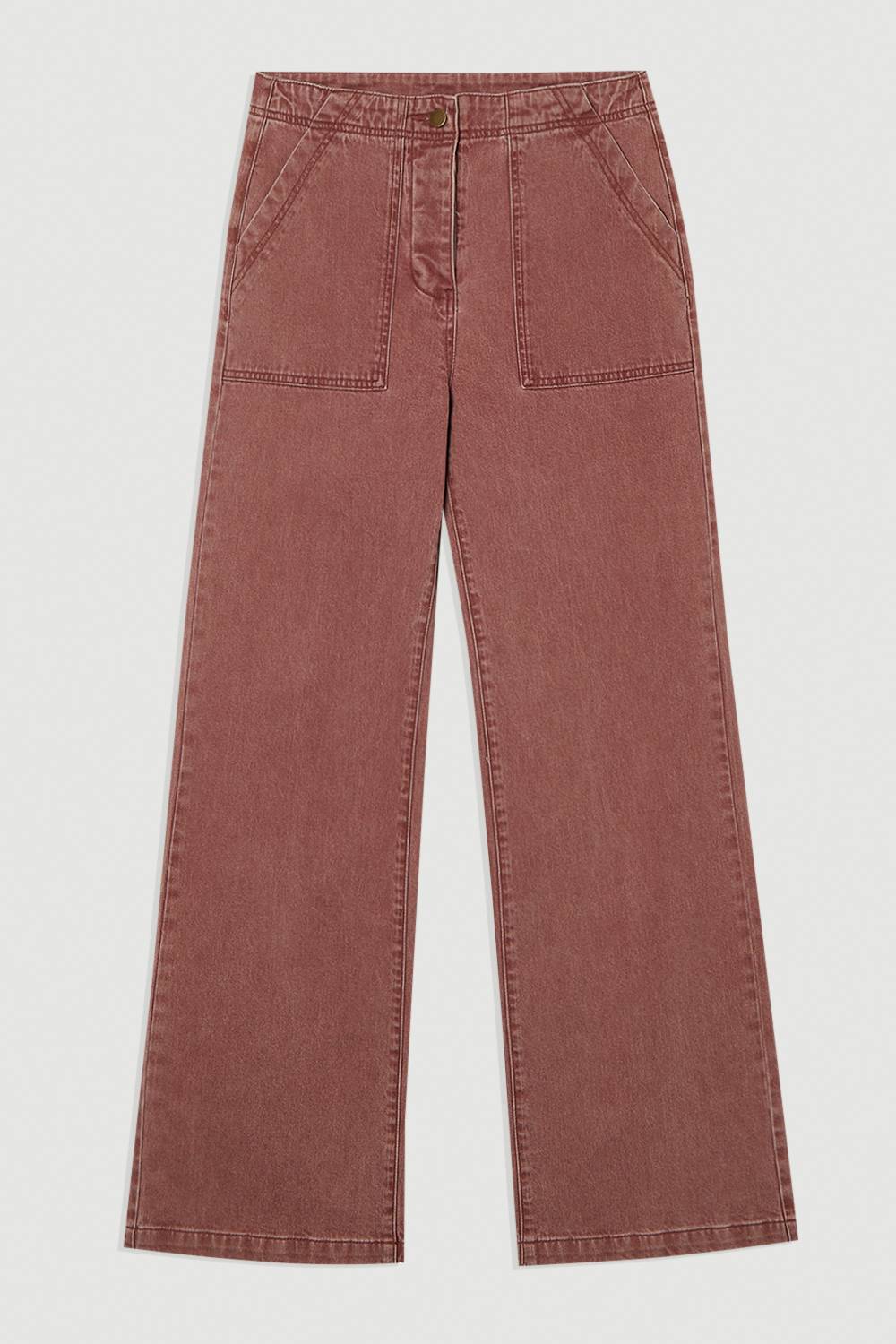 KarenMillen Jean Droit en Denim Coloré