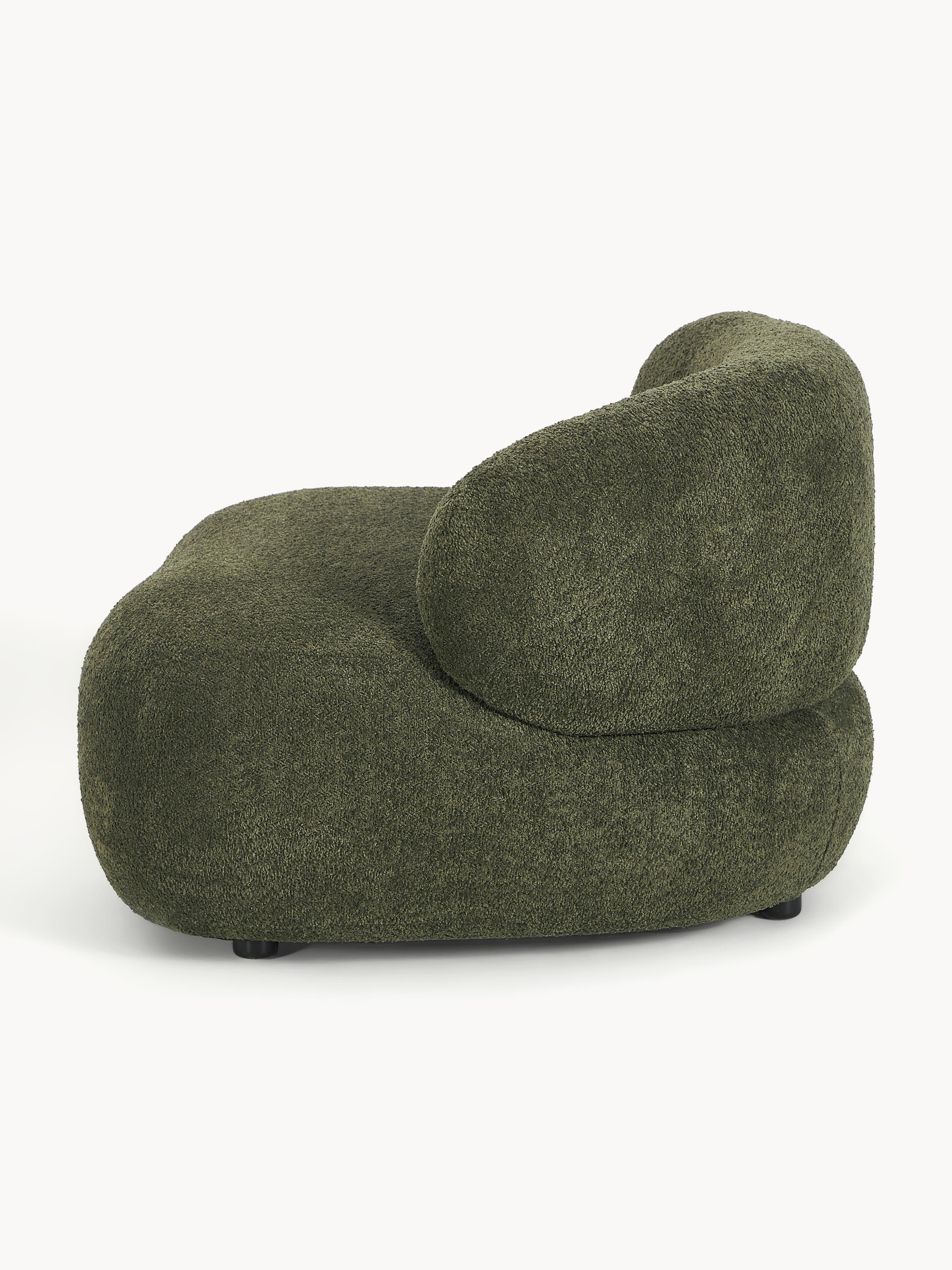 Loungefauteuil Alba uit teddy bouclé