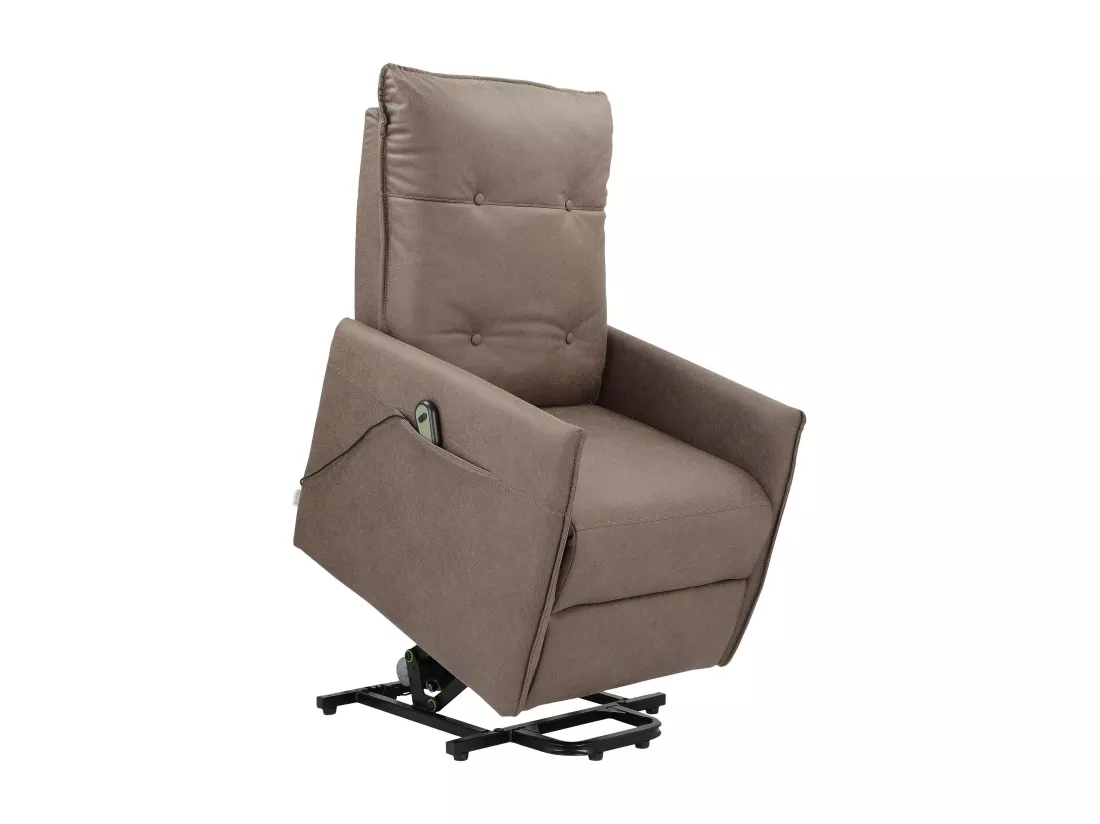 Marko | Fauteuil inclinable électrique et relevable en PU cappucino