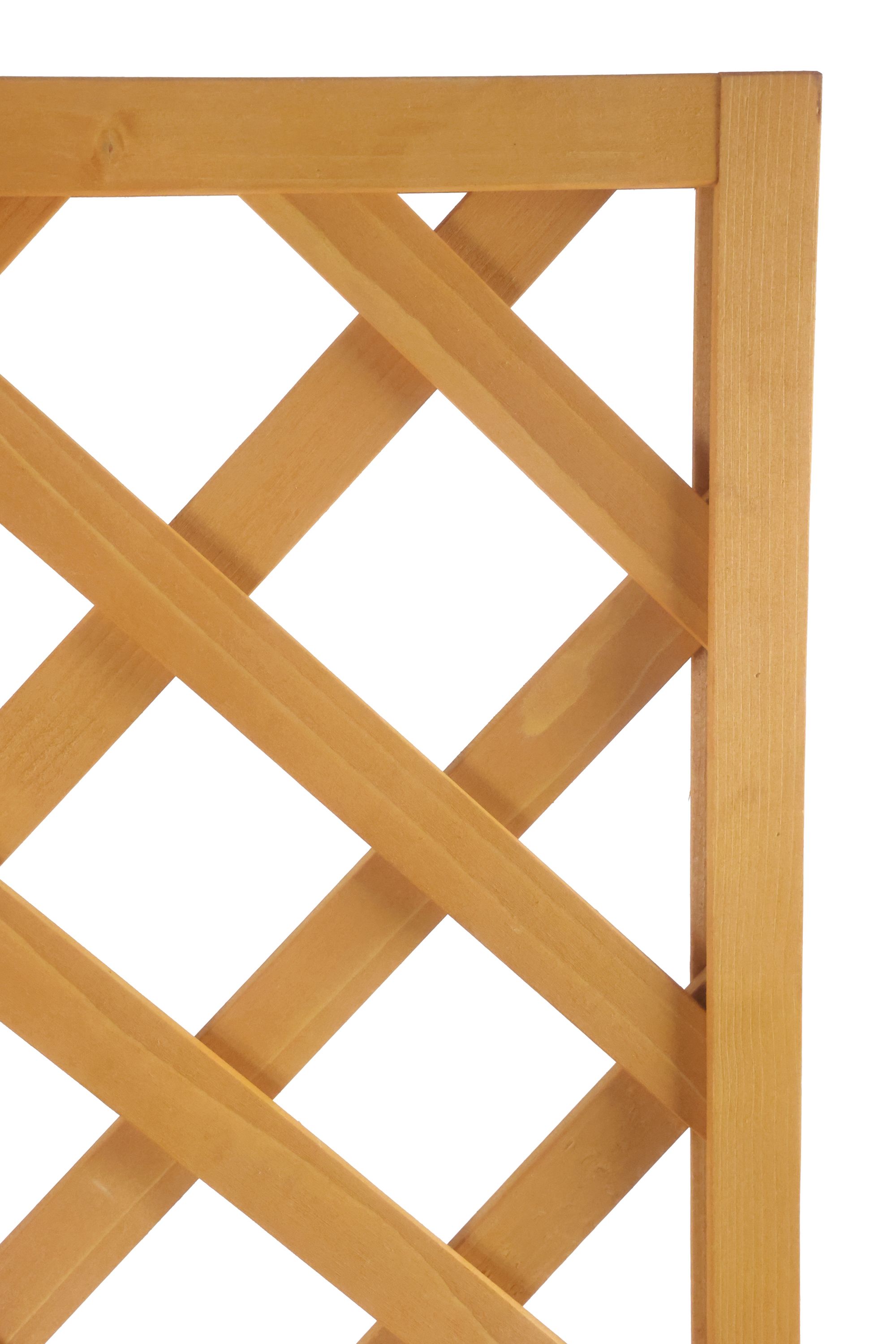 Eckspalier mit Blumenkasten 40 x 40 x 150 cm natur