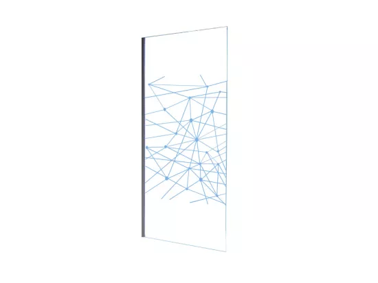 Paroi de douche à l'italienne avec leds TECLA - 120X200 cm