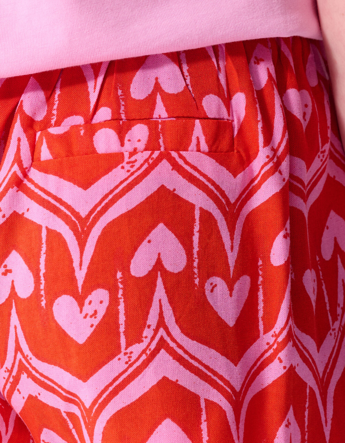 Heart Print Skort Roze/Rood