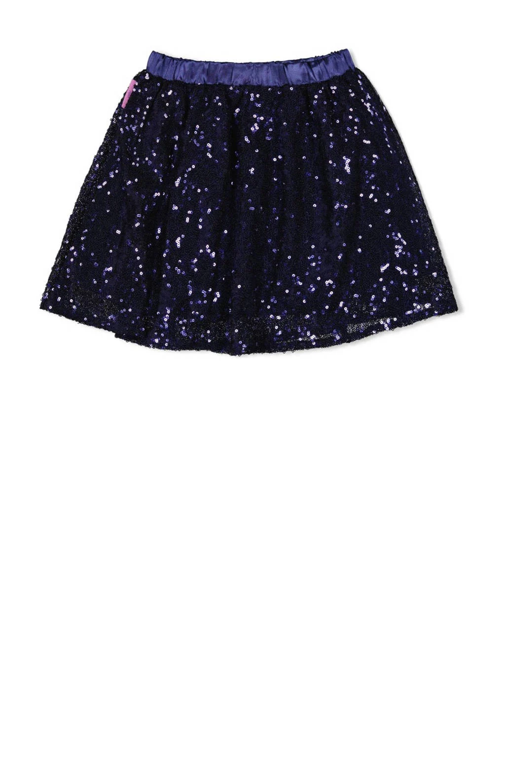 Jubel korte rok met pailletten donkerblauw