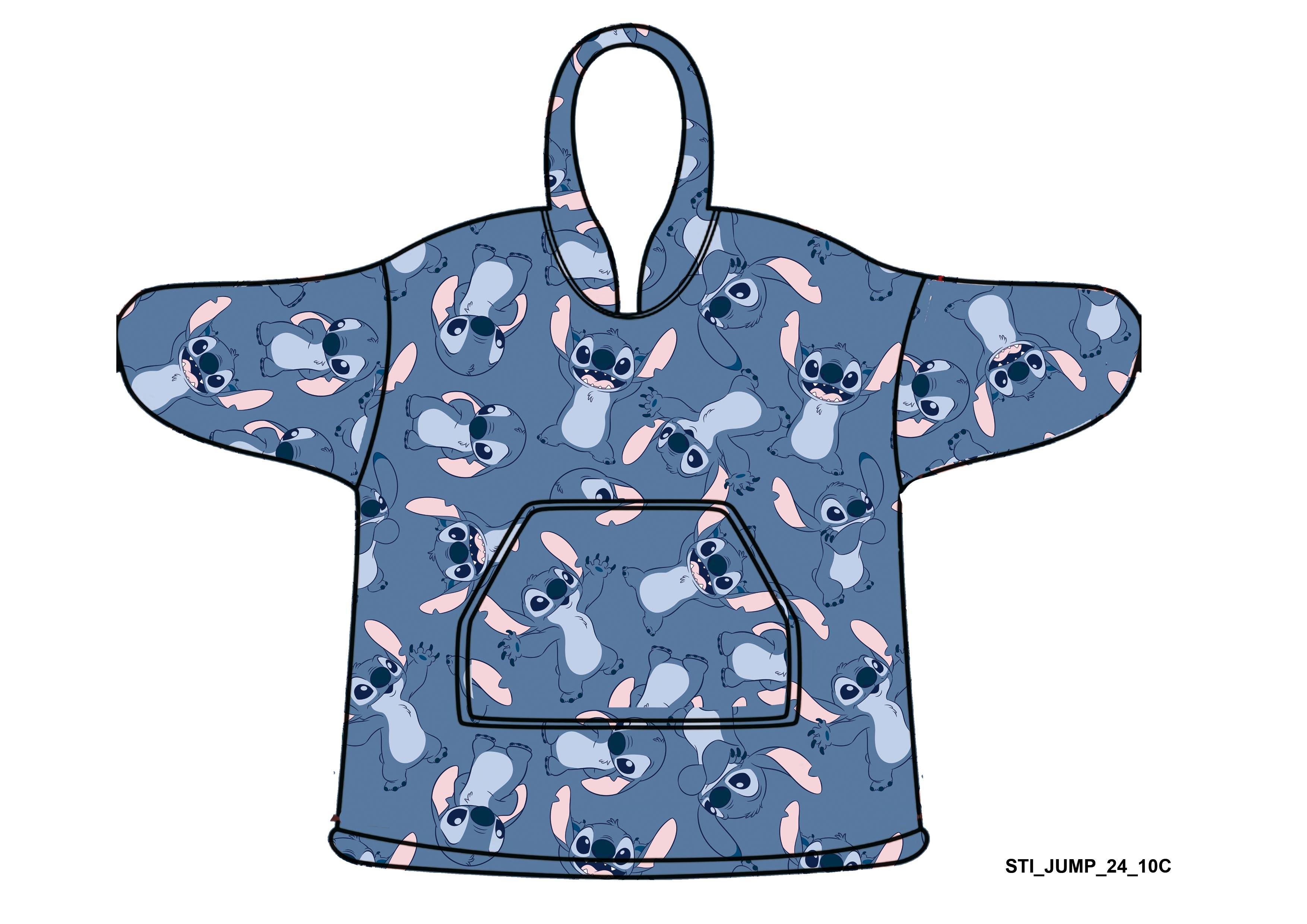 SWEAT PLAID BLEU STITCH 7 A 14 ANS