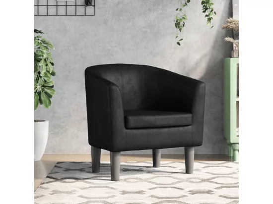 Fauteuil noir similicuir