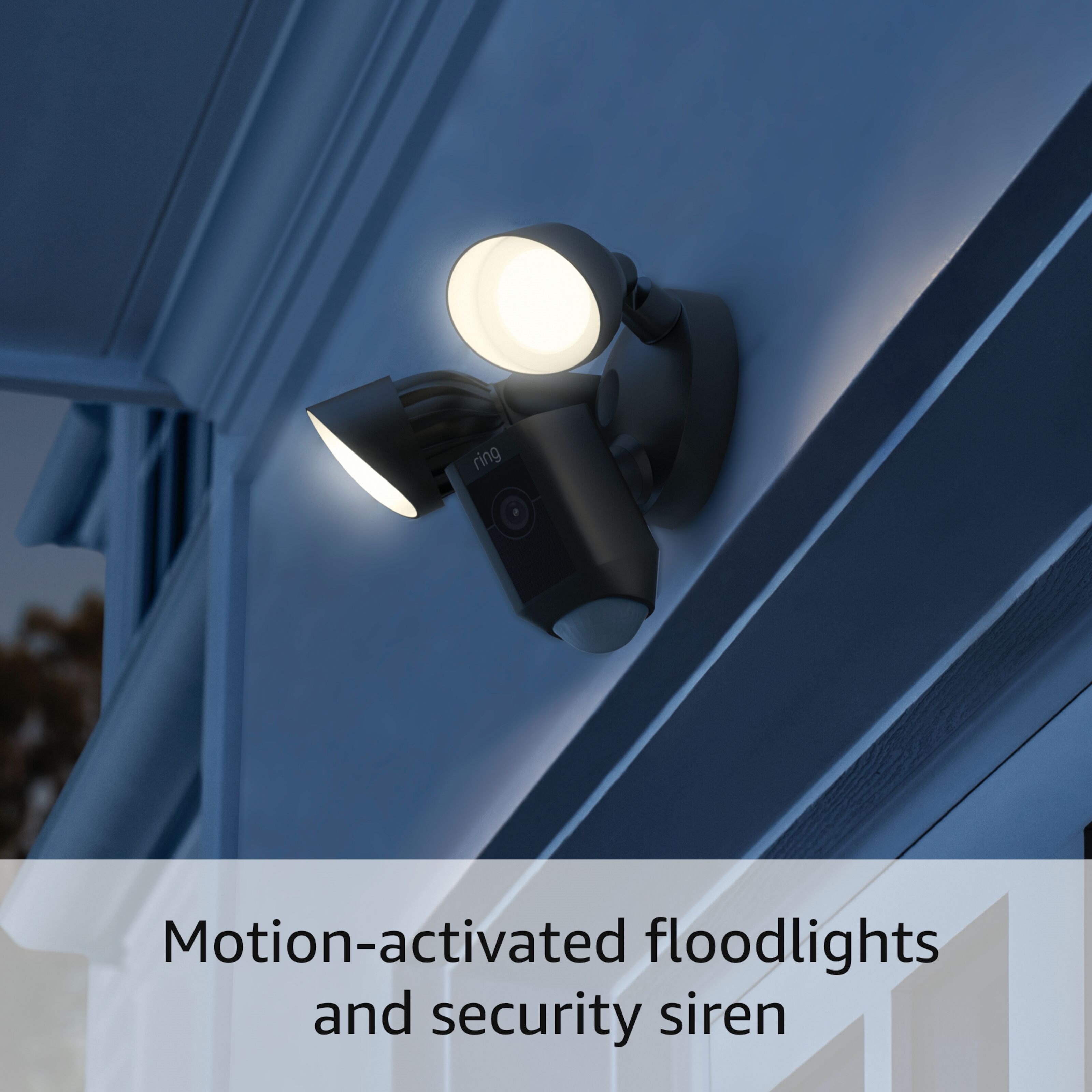 Ring Floodlight Cam Wired Plus Svart