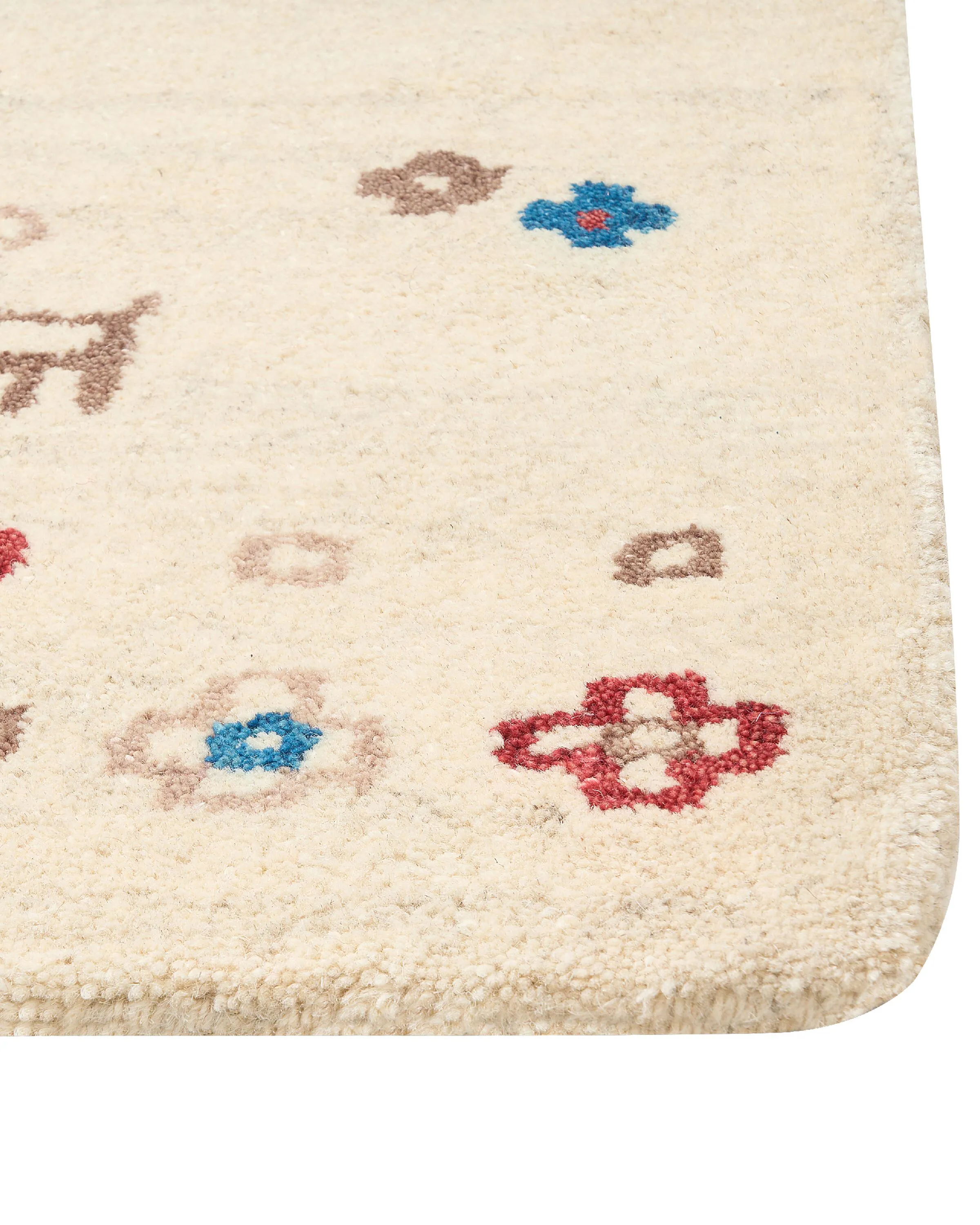 Vloerkleed SULUCA Beige 200 x 300 cm Wol Gabbeh