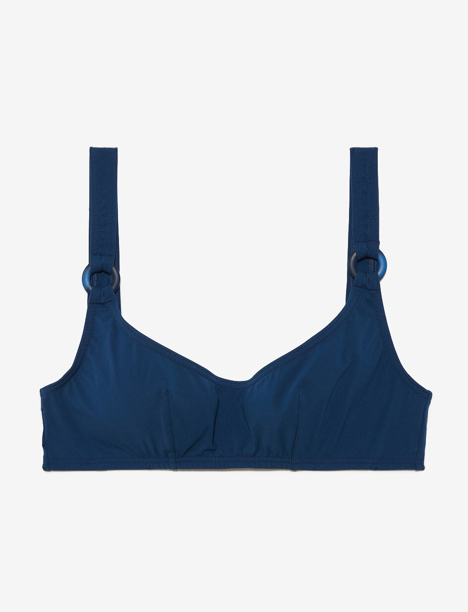Haut de maillot de bain brassière sans armatures - bleu transat