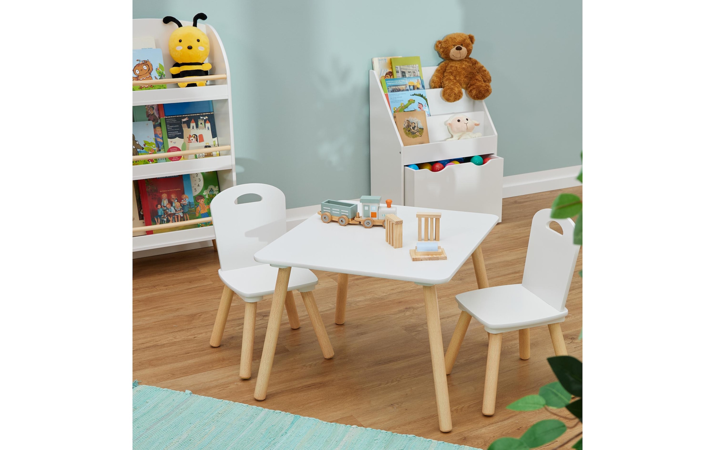 relaxdays Kindersitzgruppe »MDF / Kiefern, 3-teilig«