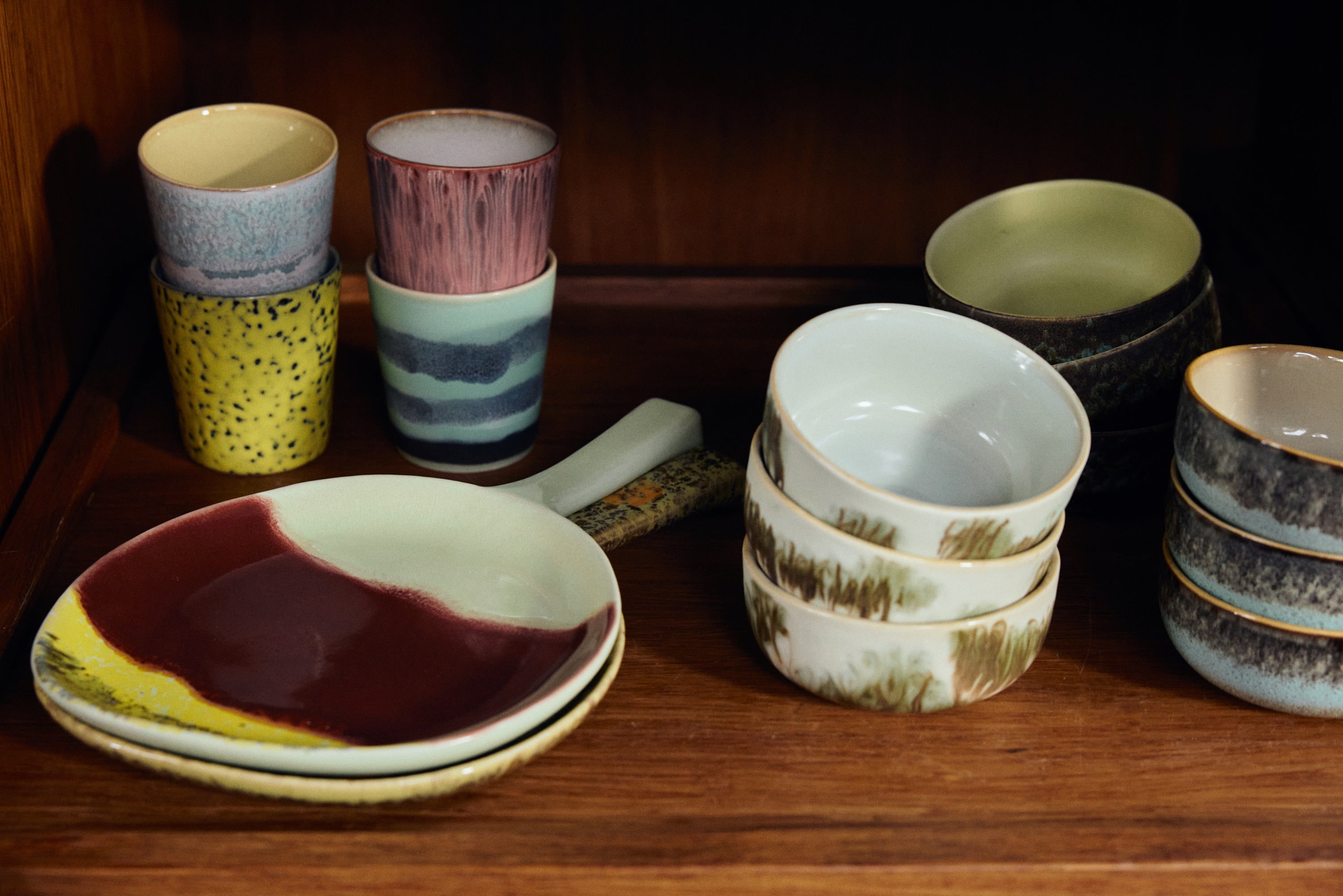 HKliving 70's Ceramics Serveerplankje - Cherry