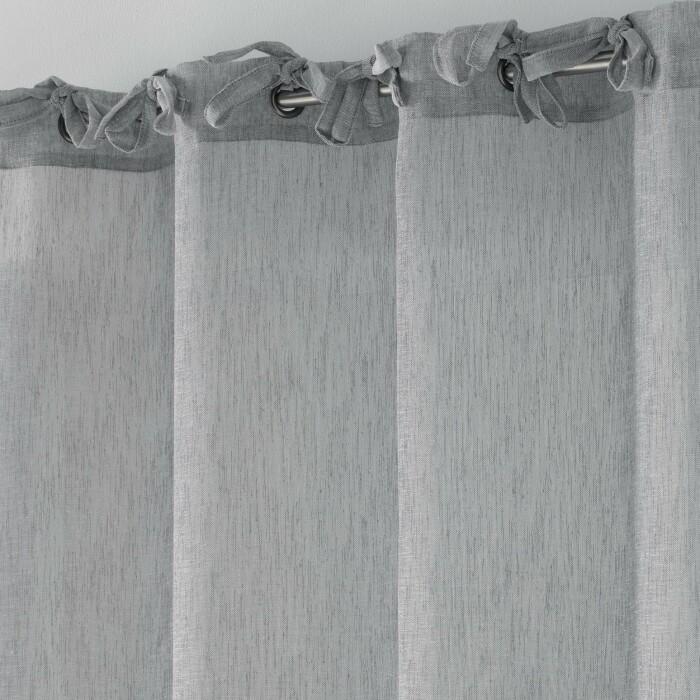 PANNEAU A NOUETTES 140X240CM VOILE CHARLOTTE GRIS