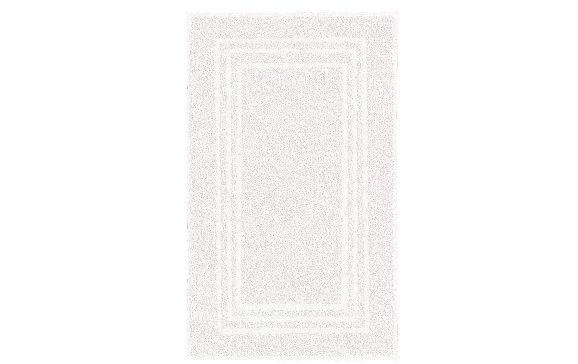 Badteppich Lodge 50 x 80 cm, WeissFrottiervorleger aus 100% Baumwolle