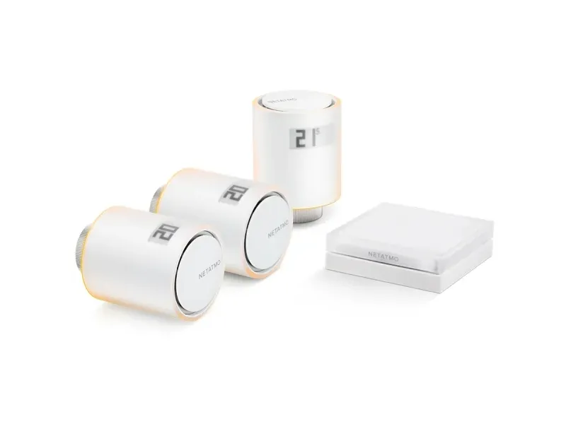 Netatmo Pack - 1 x Smart Thermostat   3 x Additional Smart Radiator Valves - Termostatsæt