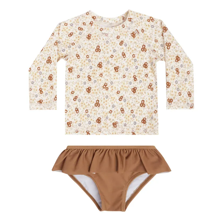 Rylee + Cru T-Shirt Anti-UV + Culotte Imprimé Floral | Marron