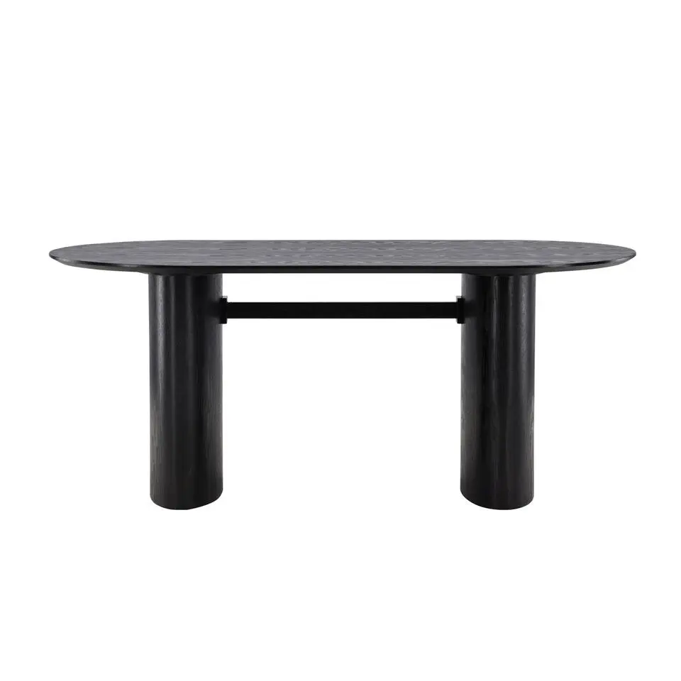 Eettafel Zwart Hout - 180x90x75cm - Isolde
