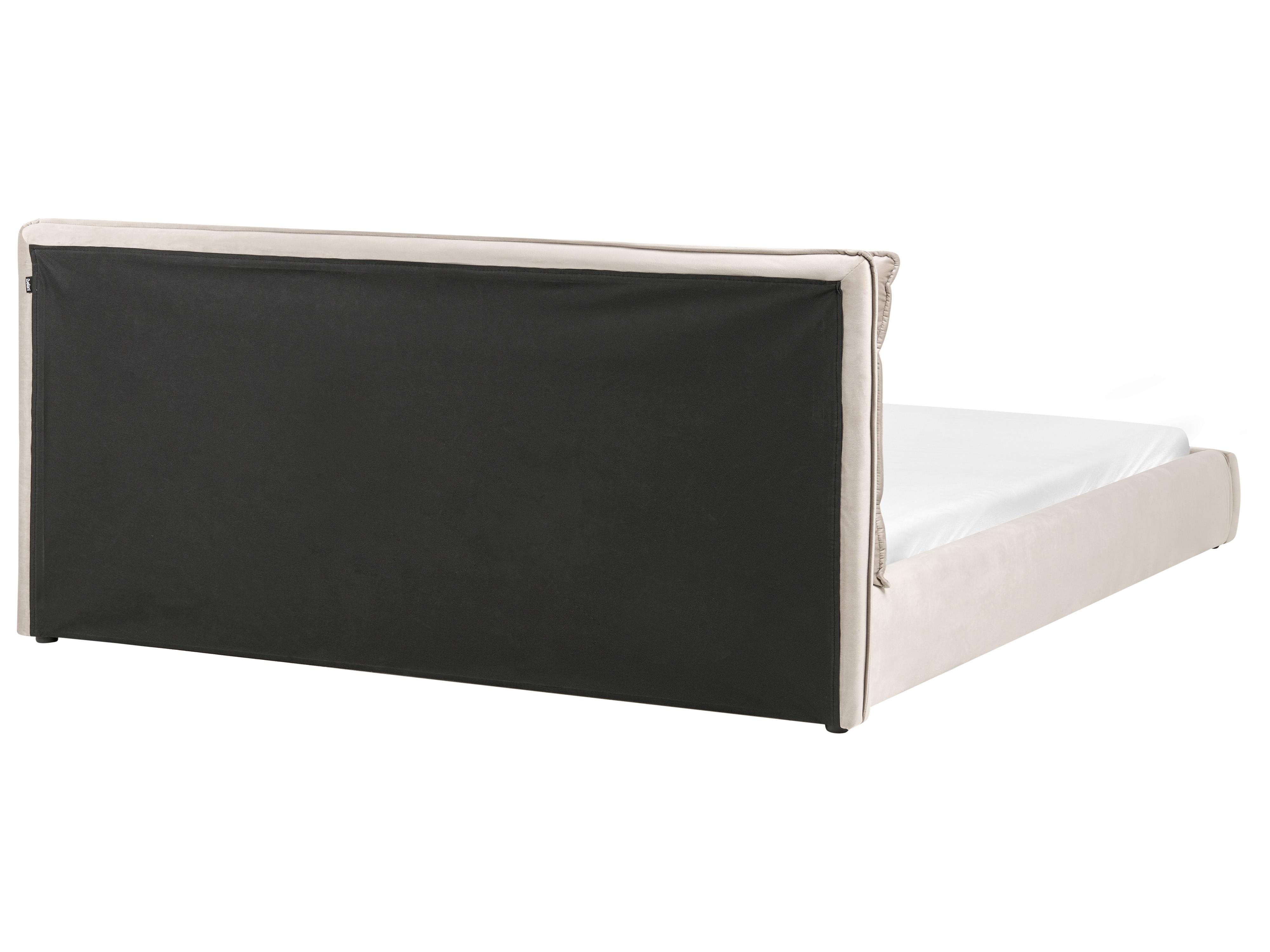 Waterbed Fluweel BAJONNA 180 x 200 cm Taupe