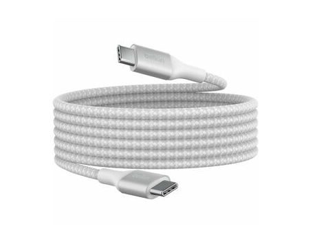 (2m) 240W Boost Charge USB C auf USB C Ladekabel Nylon Datenkabel (CAB015BT2MWH) - Weiss