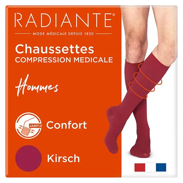 RADIANTE Chaussettes de compression Opaque Kirsch Styl'Coton Fine Taille 2 Classe 2