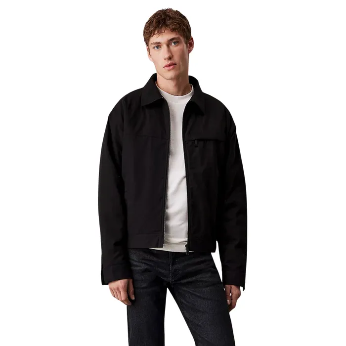 Calvin Klein Woven Label Waffle Longsleeve Shirt Heren