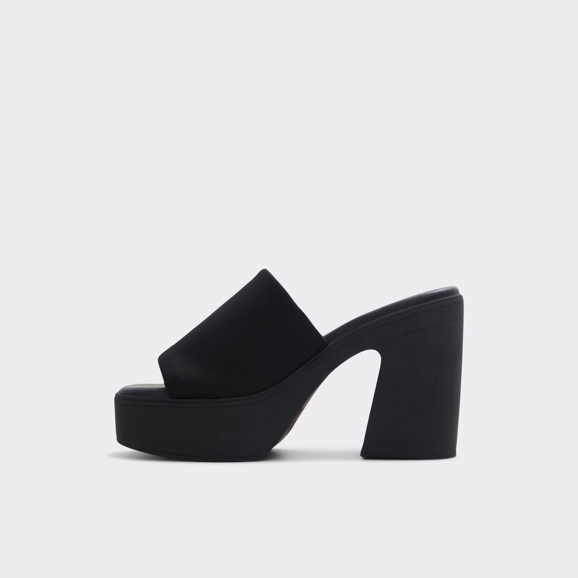 Maysee Black Textile Women Mule Shoes