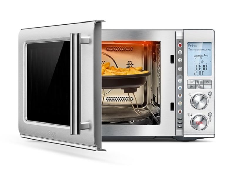 Sage Mikrowelle Combi Wave 3 in 1 Silber Mikrowelle mit Heissluft Frittieren Funktion und Umluftofen Funktion