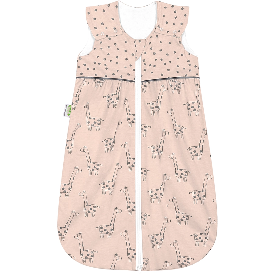 ODENWÄLDER Jersey-Schlafsack Anni light happy giraffe powder love
