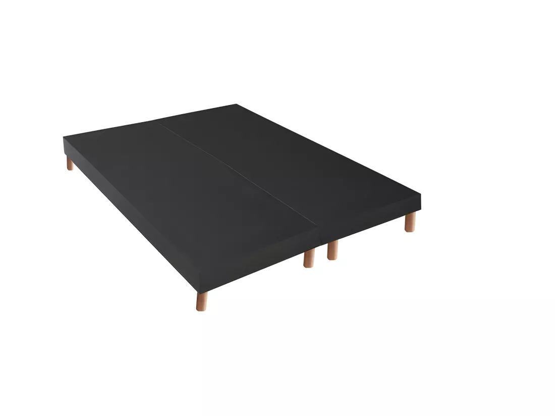 Sommier tapissier à lattes gris anthracite Made in France Dimensions - 2x80 x 200 cm
