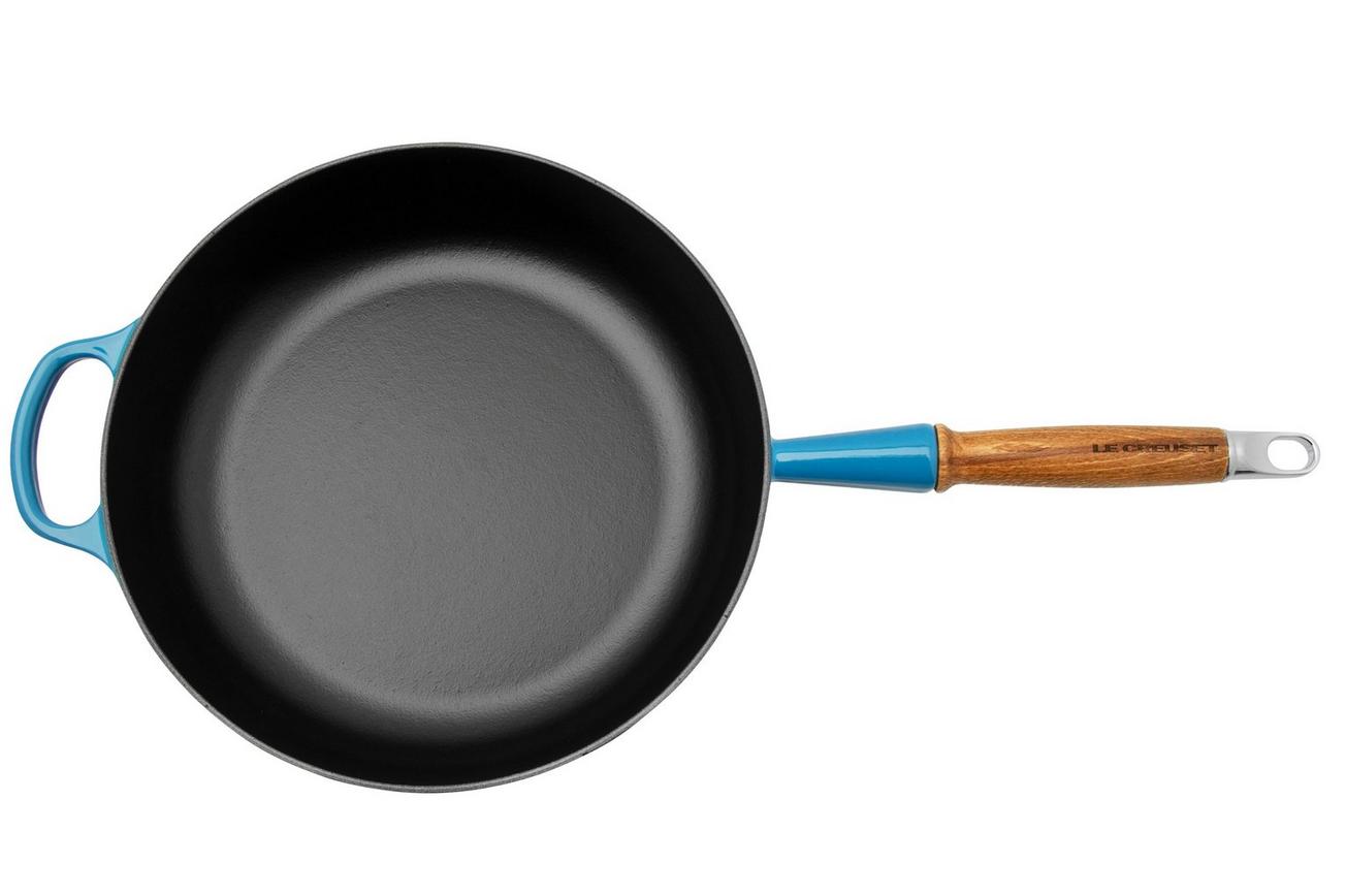 Le Creuset sauteerpan/sauteuse, gietijzer, azuurblauw, 28 cm, 3,6 liter