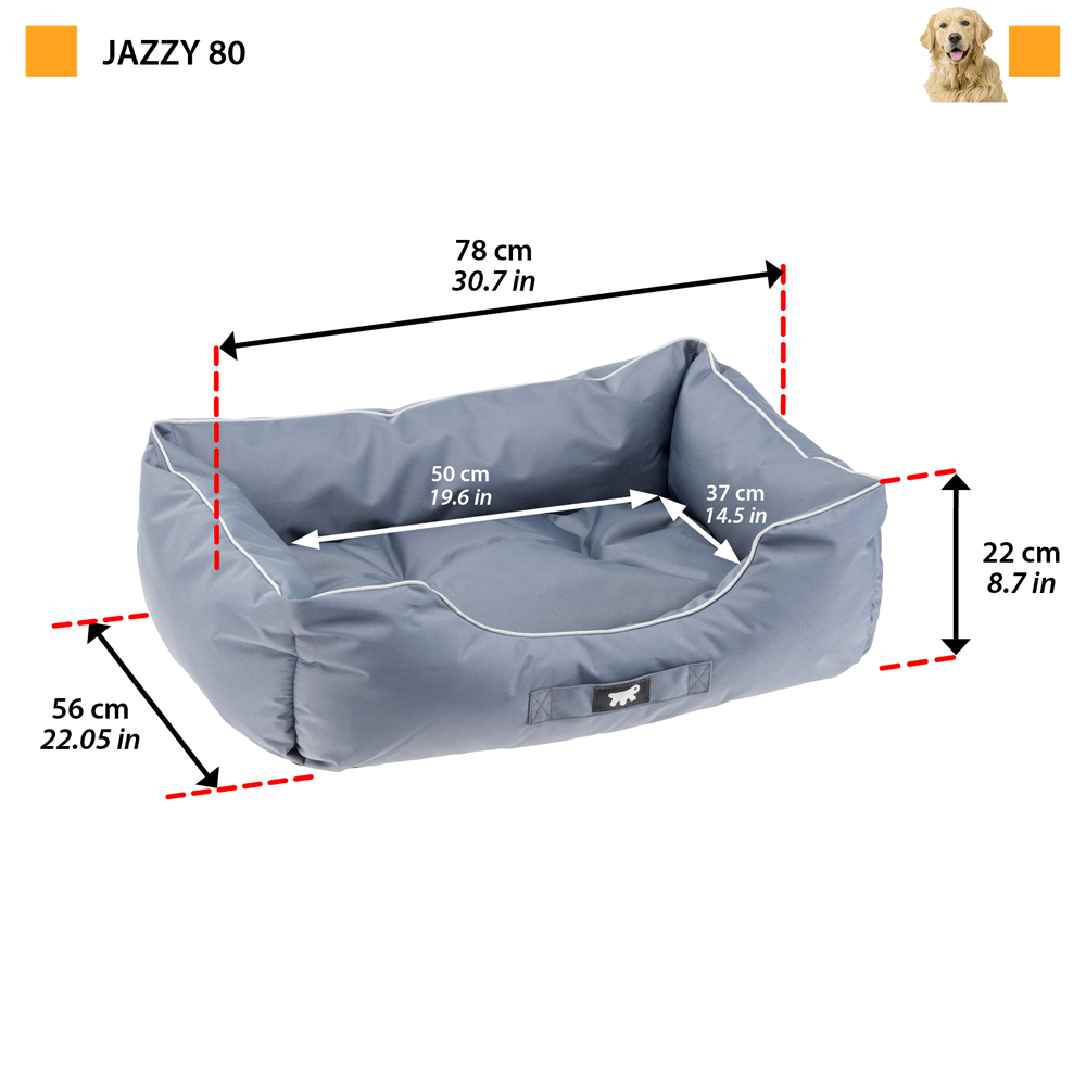 Ferplast panier chien coussin chien grande taille tissu anti-rayures lavable en machine à 30°cmatelas pour chien imperméable 78 x