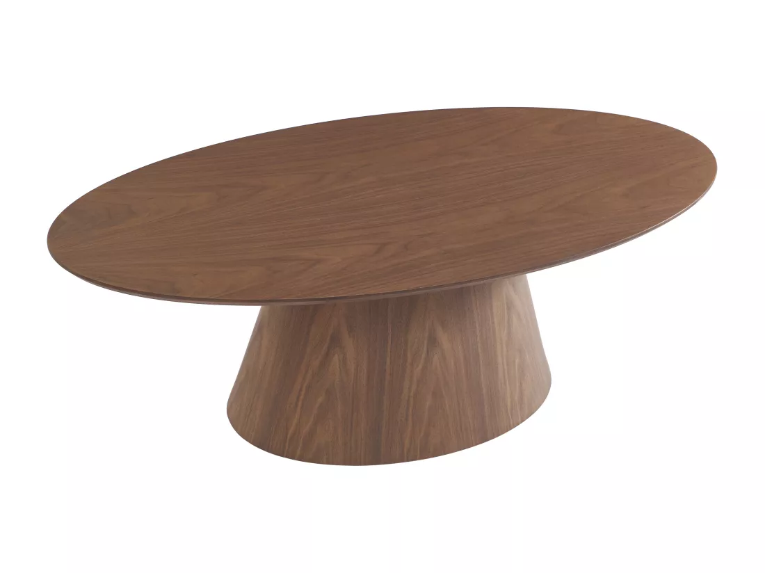 Table basse placage noyer - Naturel foncé - ANTELADA