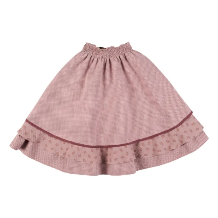 Lilinoa Jupe Suzie Smockée à Carreaux | Aubergine