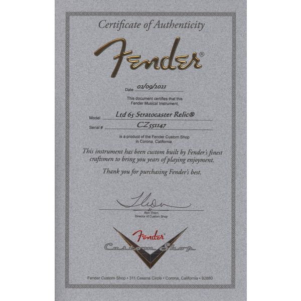 Fender 65 Strat ADB Sparkle Relic