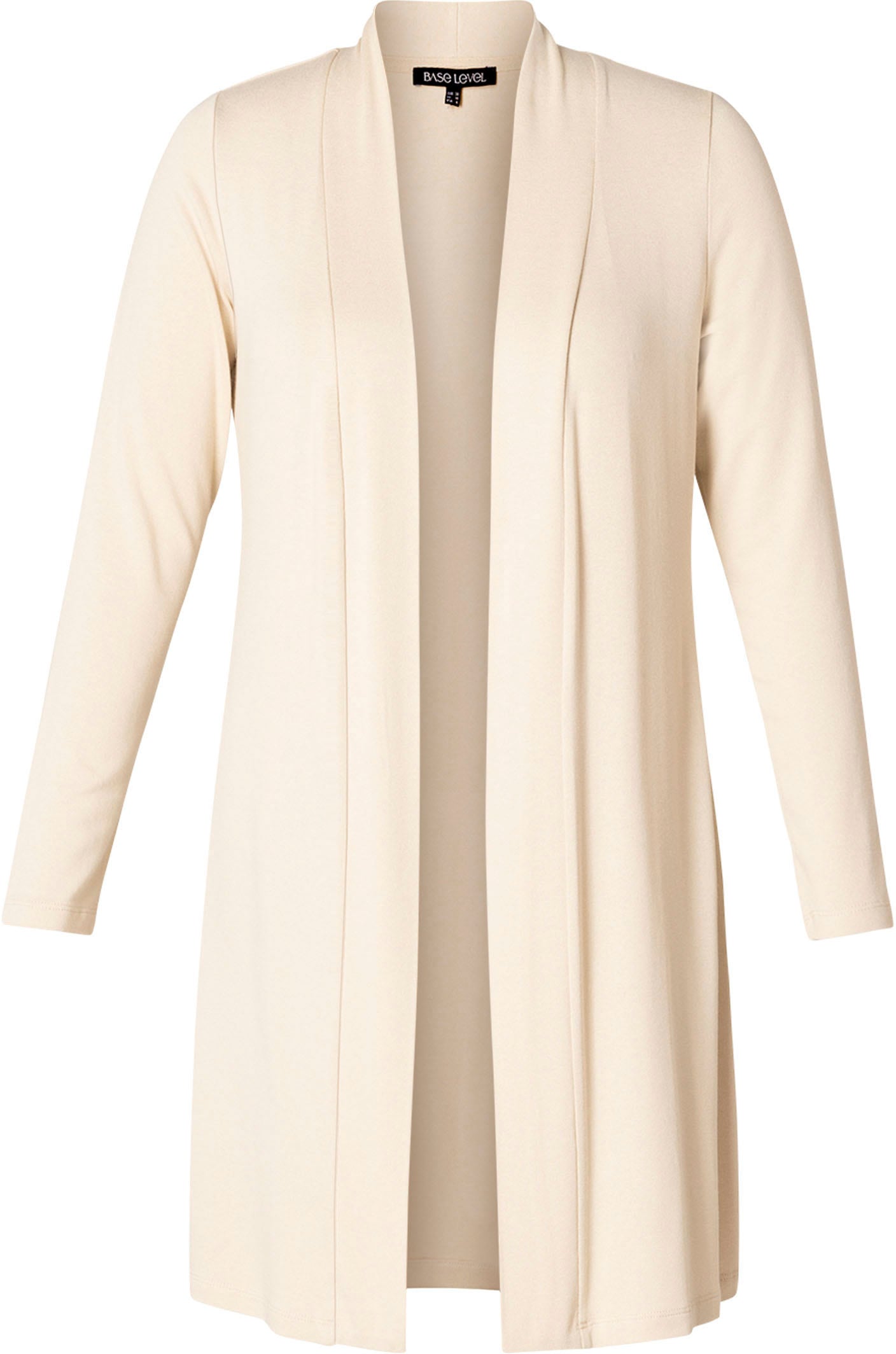 Base Level Curvy Longstrickjacke »Ayla Long«, Figurumspielende, weiche Strickqualität