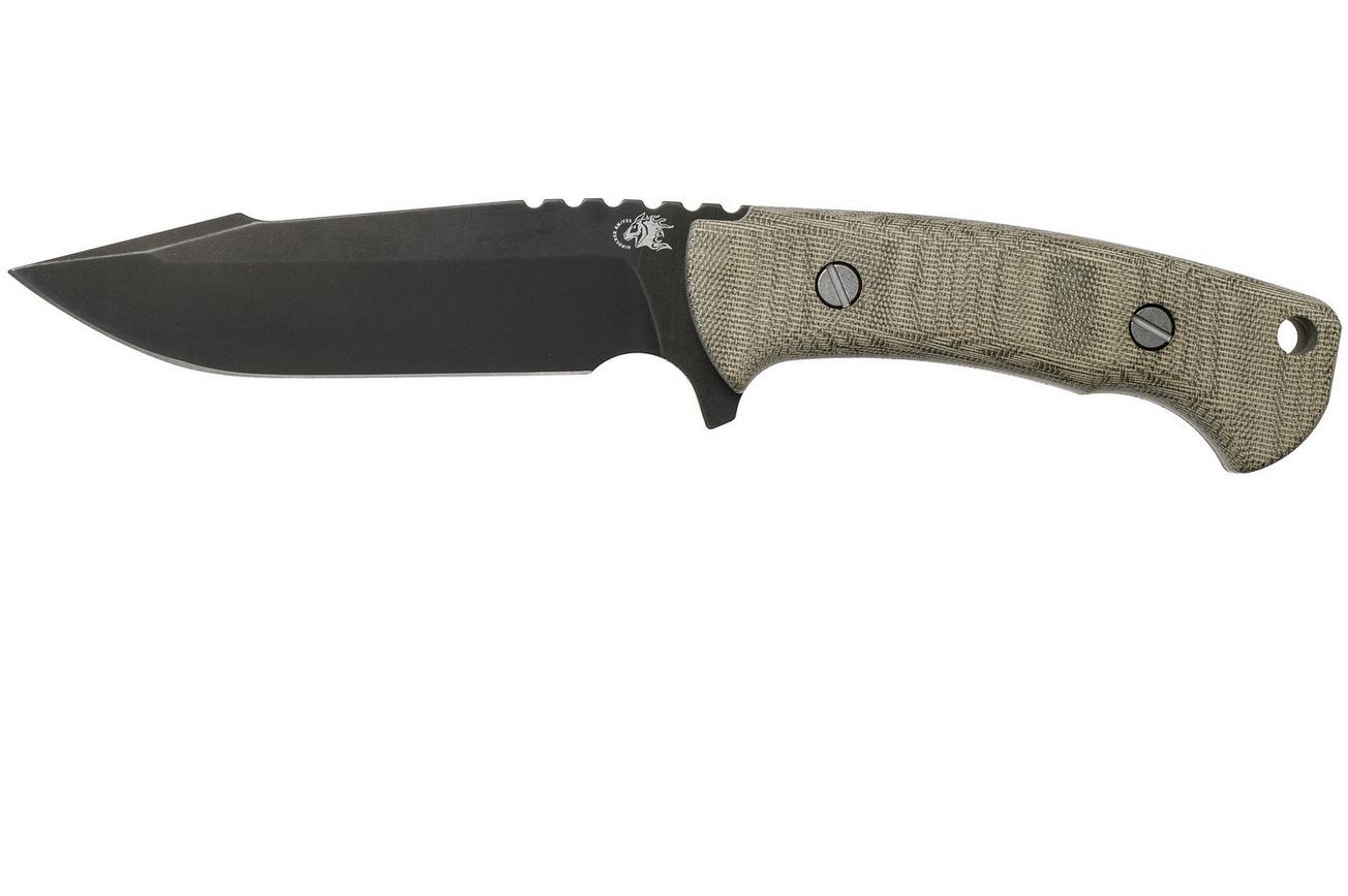 Rick Hinderer Ranch Harpoon Spanto Battle Black Green Micarta survivalmes