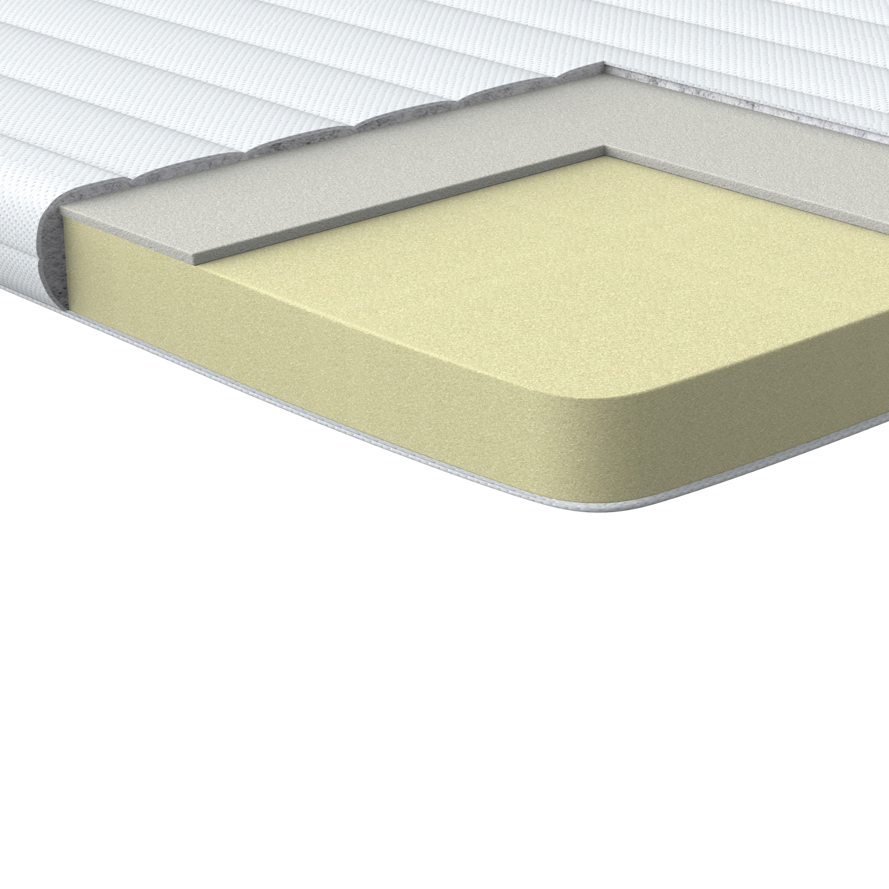 Beliani - DAZZEL - Matrastopper - Wit - 120 x 200 cm - Traagschuim