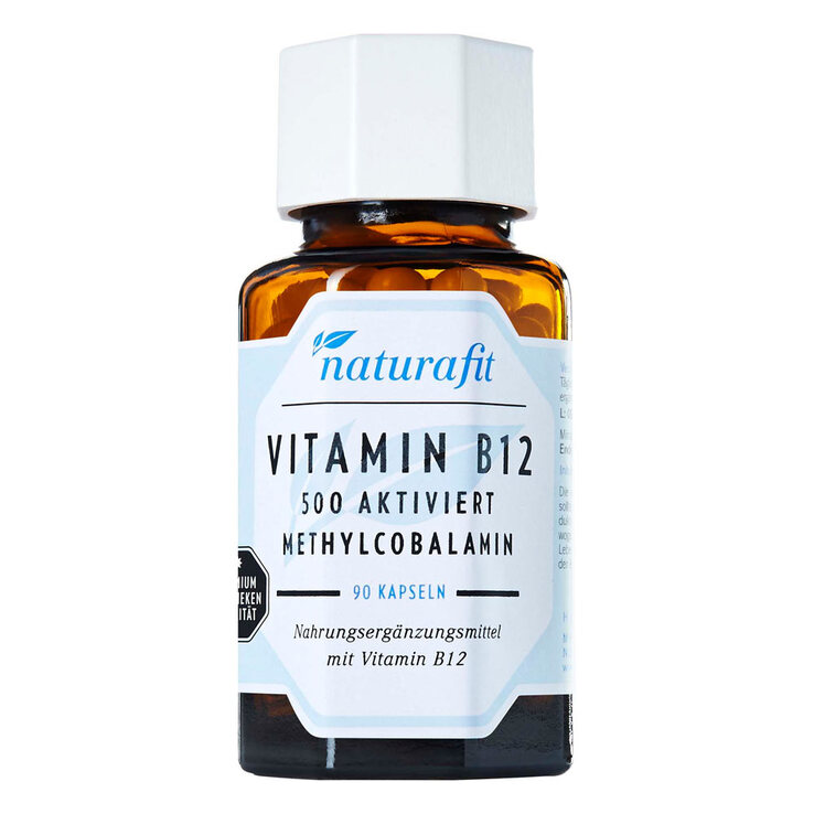 Naturafit Vitamin B12 500 aktiviert Kapseln, 90 St