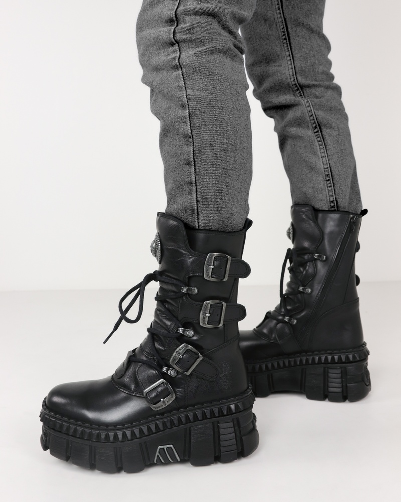 New Rock Veterboots  - zwart