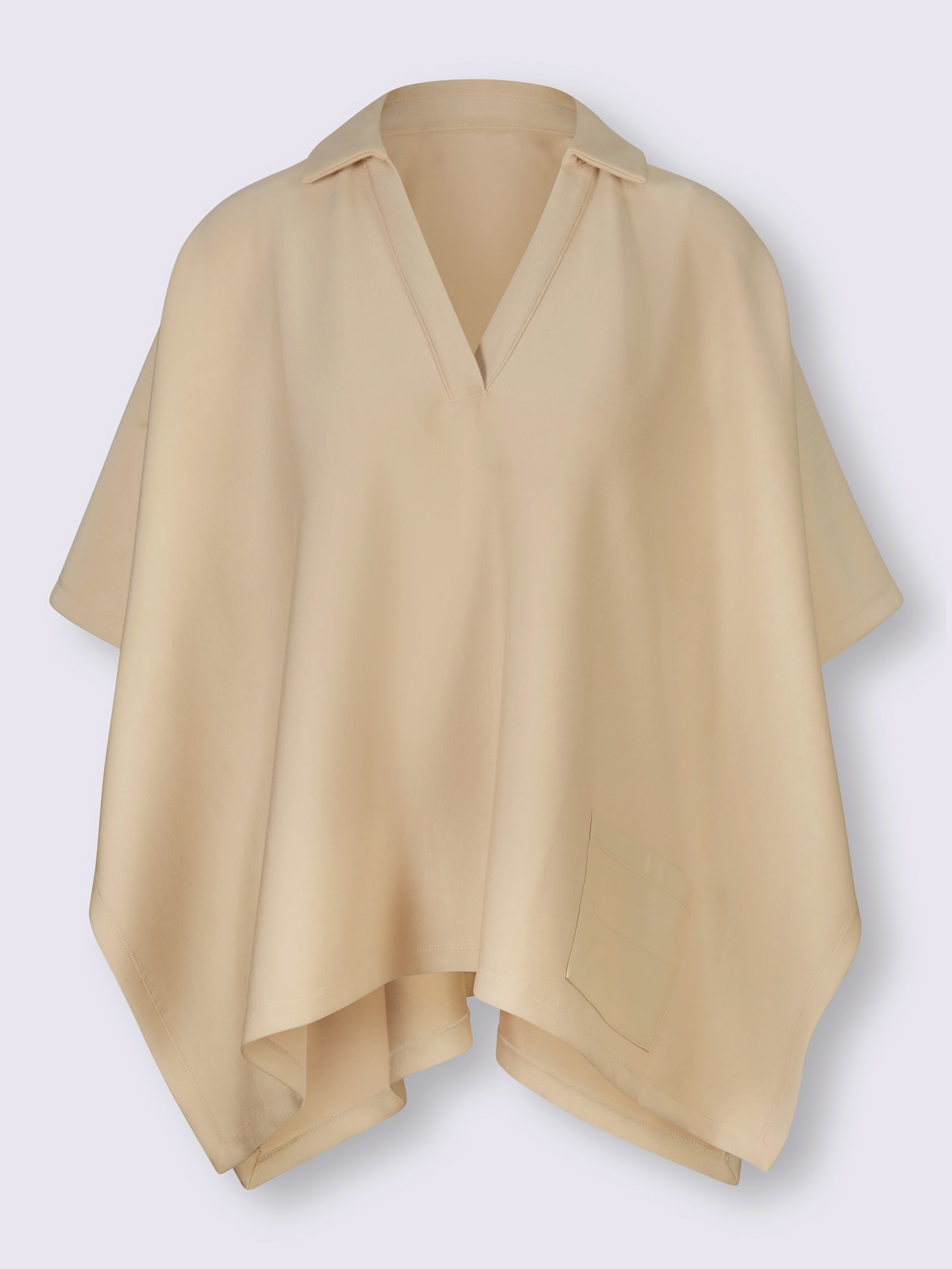 Poncho t-shirt mélange de modal doux