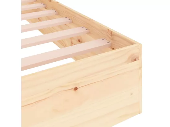 Cadre de lit bois massif 140x190 cm
